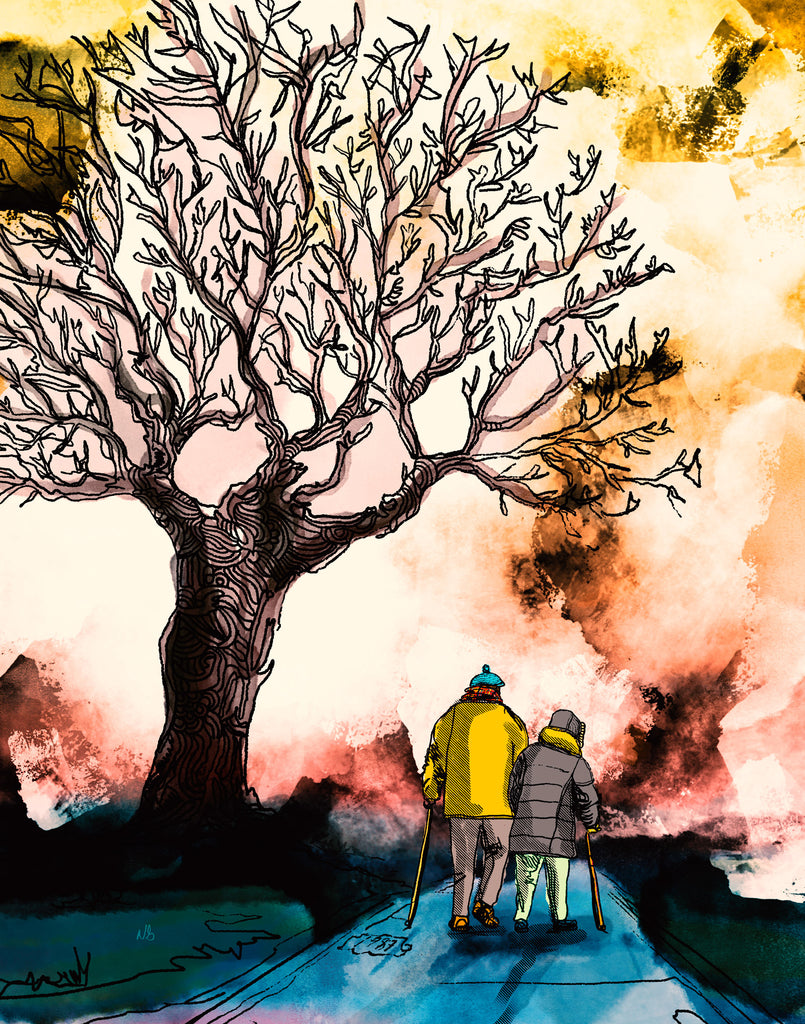 Walk to the Old Tree digital art print by Nathan Gowsell Creative