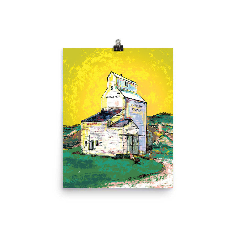 11x14 Andrew Farms Grain Elevator print by Nathan Gowsell Creative