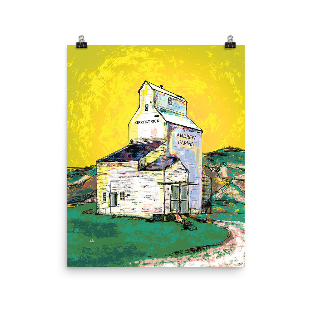 16x20 Andrew Farms Grain Elevator print by Nathan Gowsell Creative