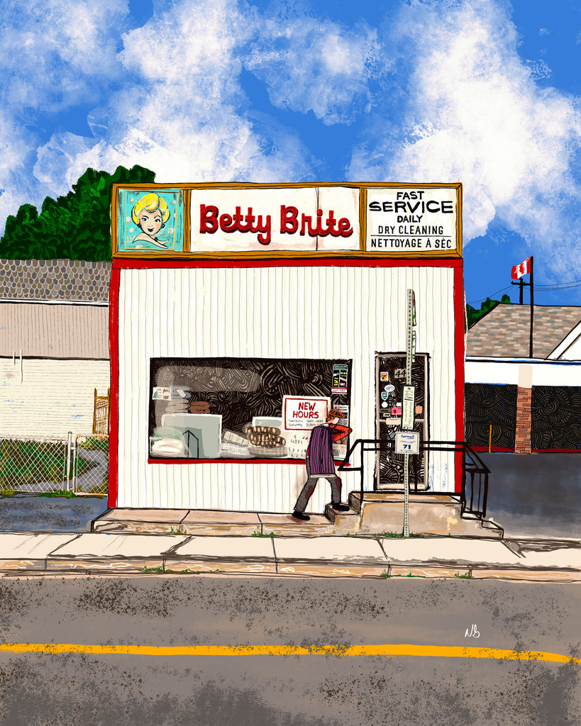 Betty Brite digital art print by Nathan Gowsell Creative