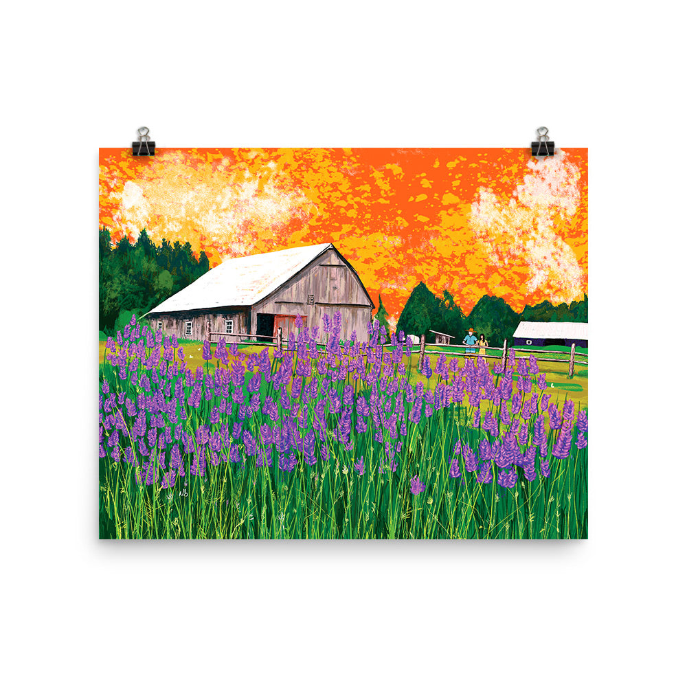 16x20 Lavender Fields Forever Artwork by Nathan Gowsell Creative
