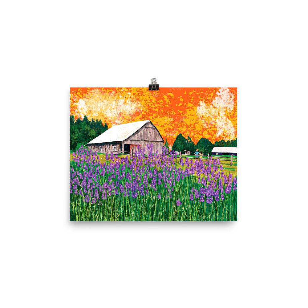 8x10 Lavender Fields Forever Artwork by Nathan Gowsell Creative