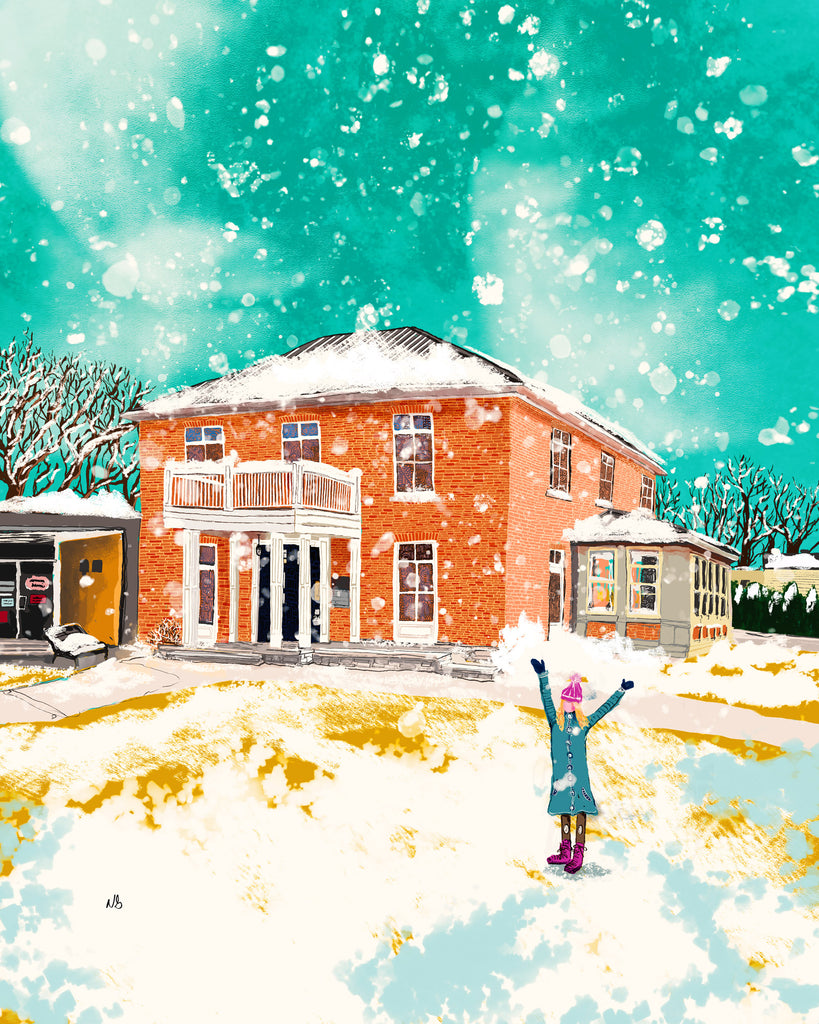 Let it Snow digital art print by Nathan Gowsell Creative