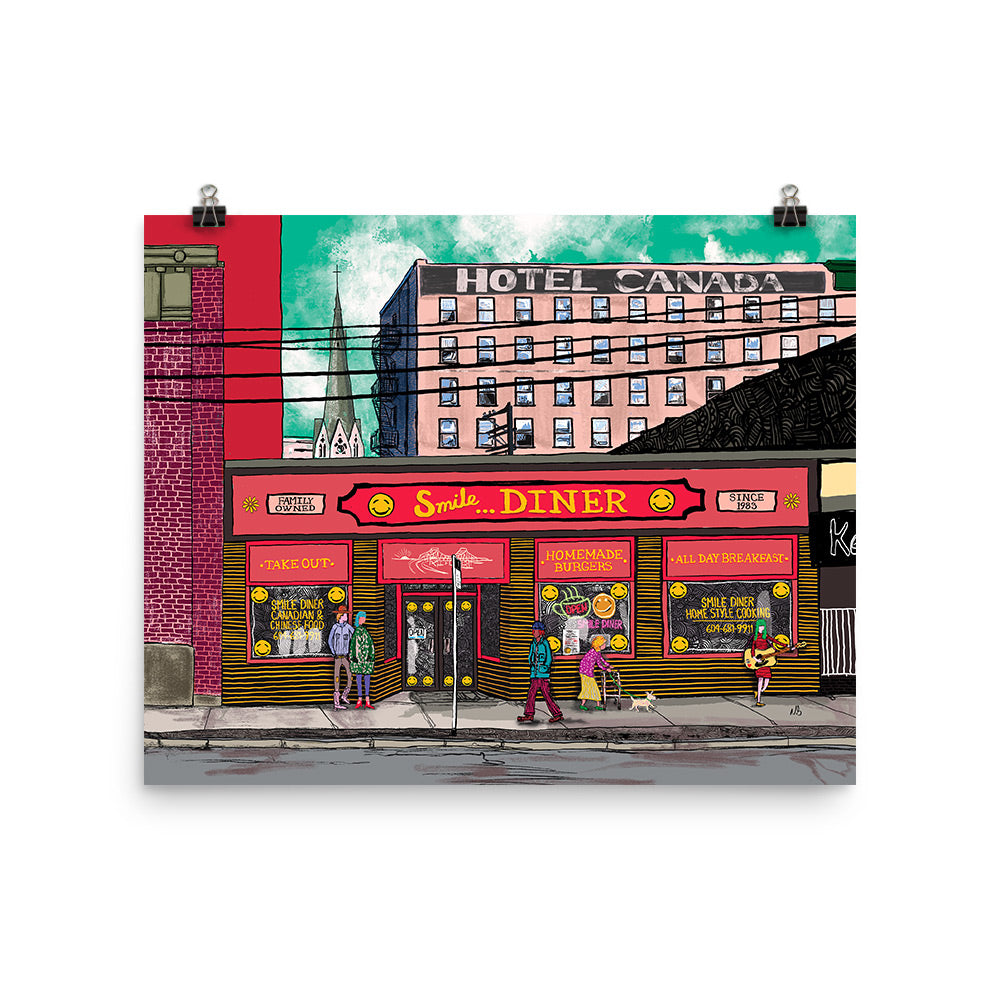 16x20 Smile Diner Artwork by Nathan Gowsell Creative