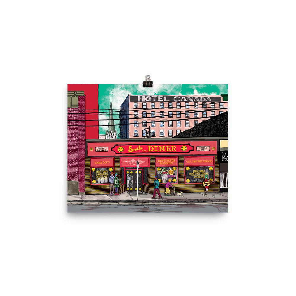 8x10 Smile Diner Artwork by Nathan Gowsell Creative
